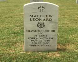 There are many notable military persons and Medal of Honor recipients buried in the cemetery. Those persons include Matthew Leonard, Timpoochee Barnar